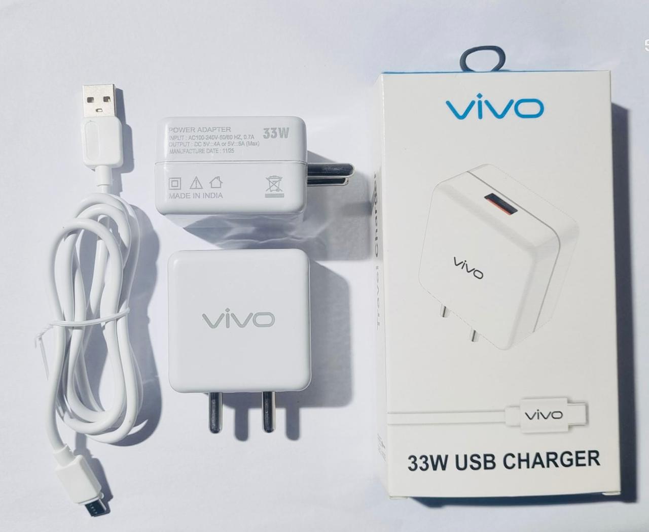 Vivo 33W Charger- With Micro USB