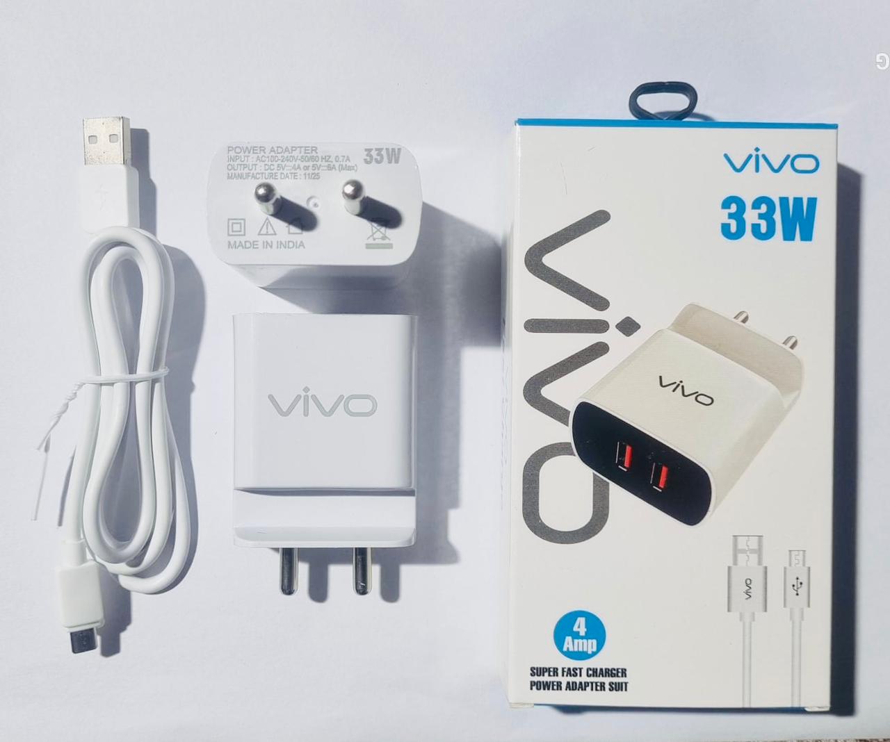 Vivo 33W Charger With Stand- With Micro USB