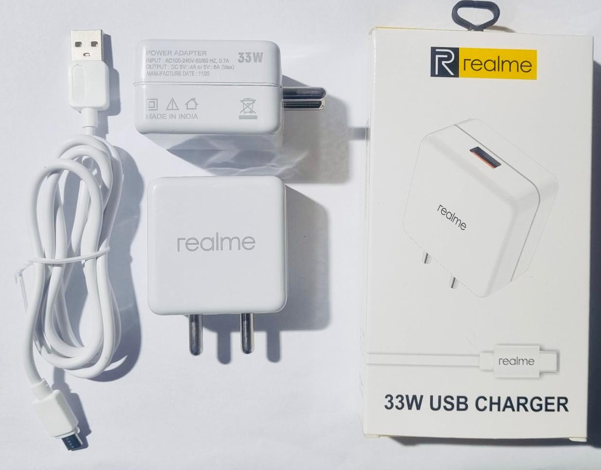 Realme 33W Charger- With Micro USB