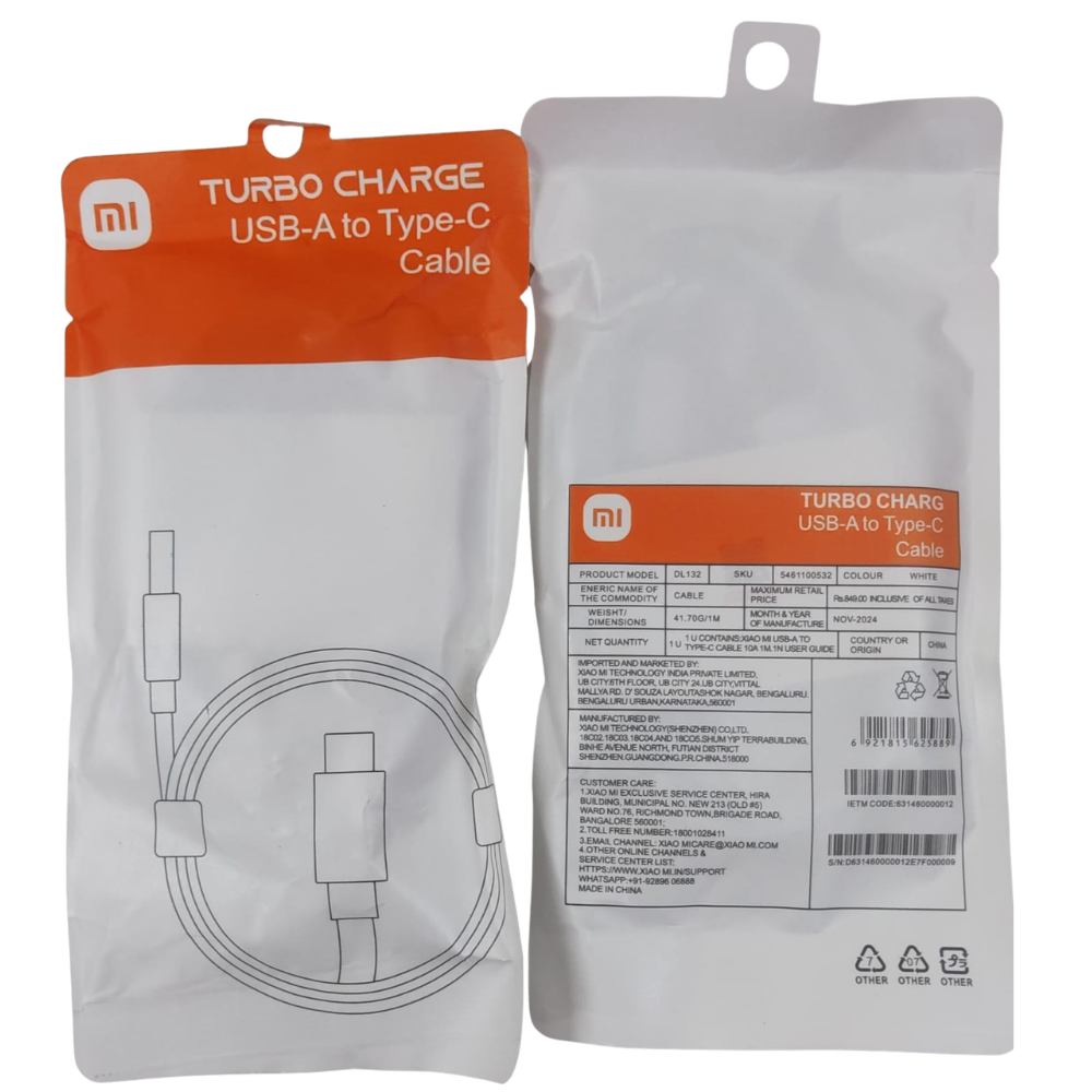 Imported-Mi Turbo Charge 10A A to C Cable