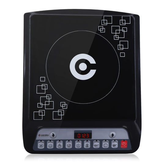 Candes 1400W Induction Cooktop (Black, Push Button)