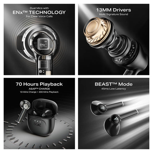 Boat Airdopes 138 Gen-2 with dual mic Enx 70hrs playback