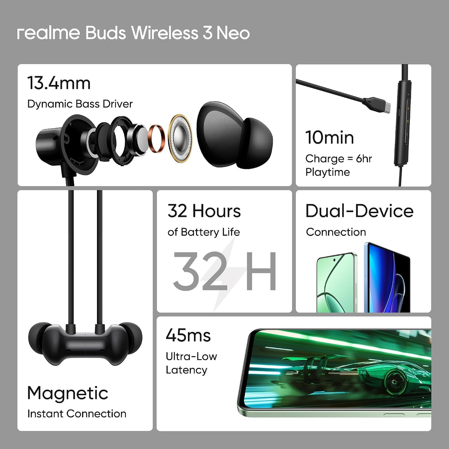 realme Buds Wireless 3 Neo bluetooth neckband