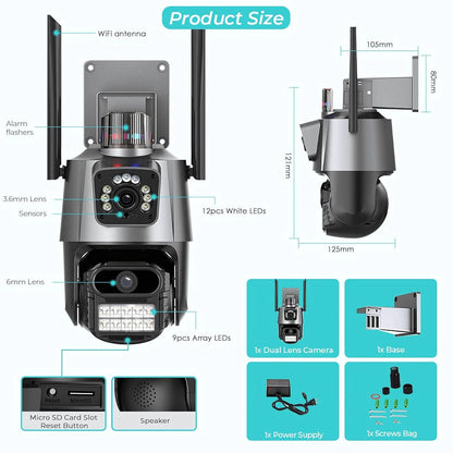 SE13 4MP Dual Lens Outdoor PTZ Camera with 4G