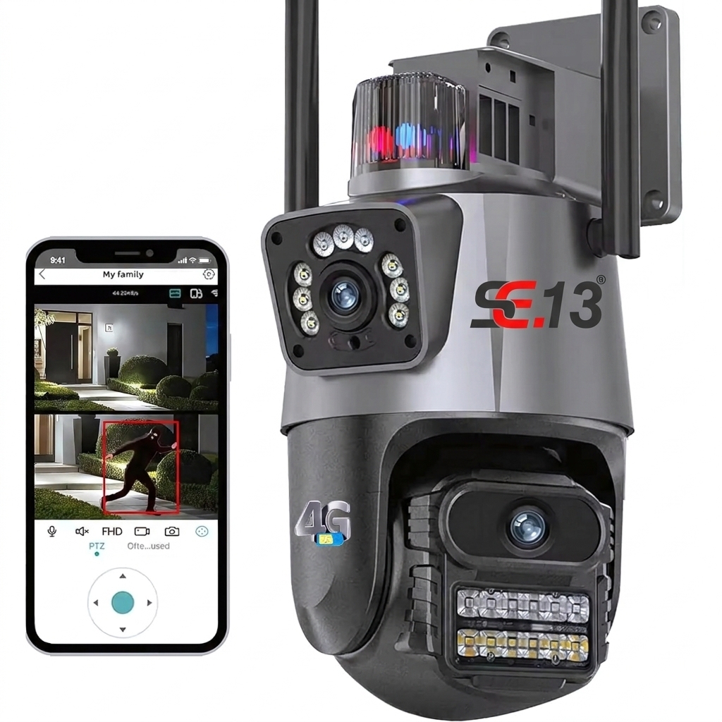 SE13 4MP Dual Lens Outdoor PTZ Camera with 4G