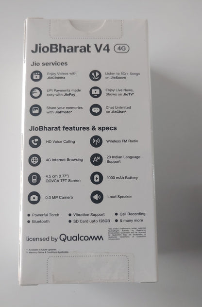 Jio Bharat V4 4G Fresh Keypad Phone (Mix colors)