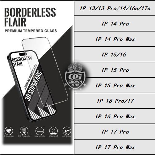 Borderless Flair Tempered glass (Box of 10pc)