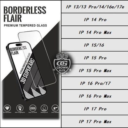 Borderless Flair Tempered glass (Box of 10pc)