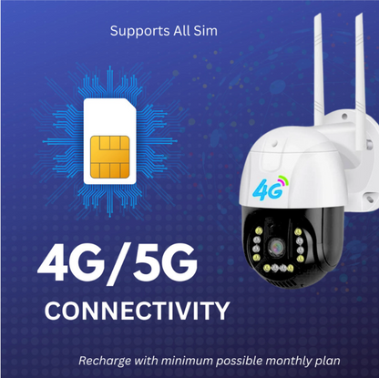 SE13 3MP 4G Sim PTZ Motion Detection Camera