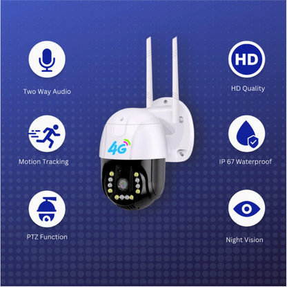 SE13 3MP 4G Sim PTZ Motion Detection Camera