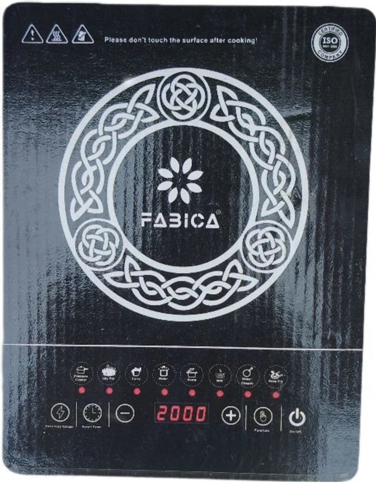 Fabica 2000W Induction Cooktop (Black, Push Button)