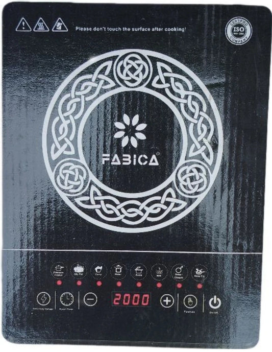 Fabica 2000W Induction Cooktop (Black, Push Button)