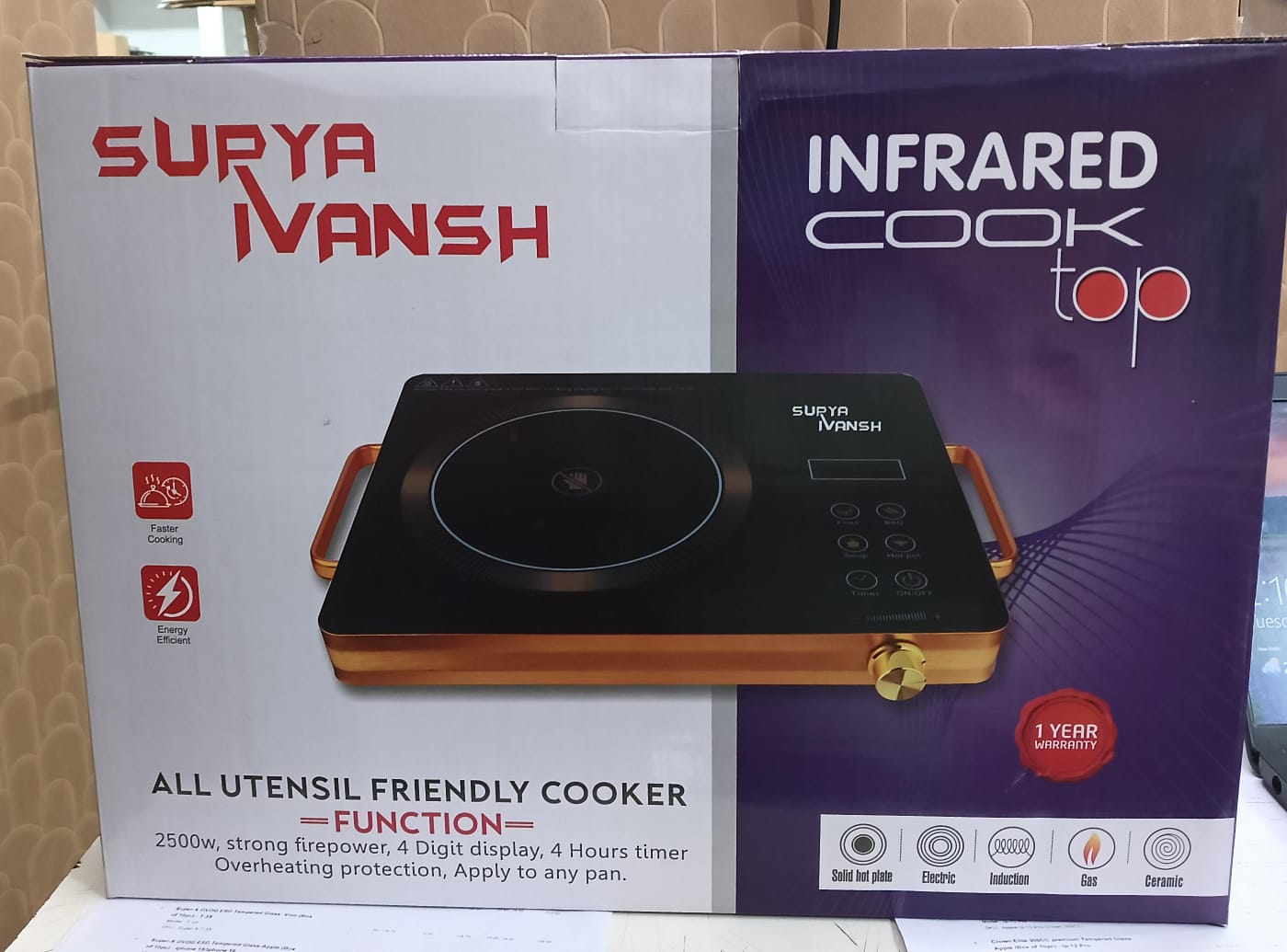 Surya 2200W Infrared cooktop